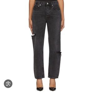 Agolde Black Parker Easy Straight Jeans, 26